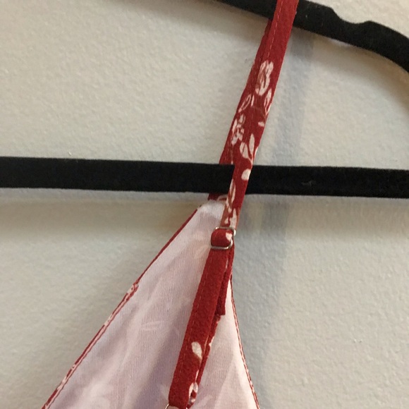 Adorable Floral Red Romper - Picture 7 of 7